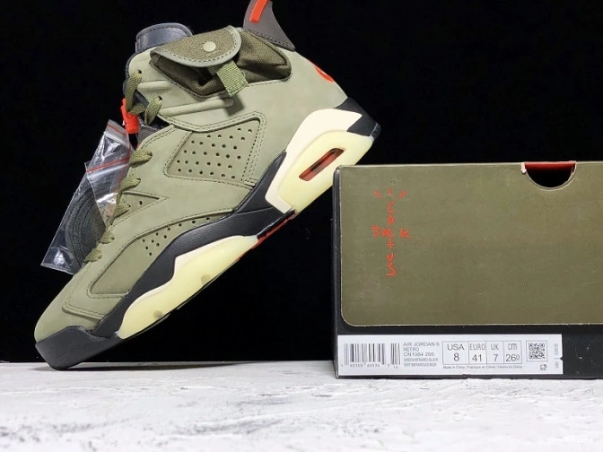 Reps TBK x Jordan Travis Medium CN1084-200 Air Olive Scott 6 0728